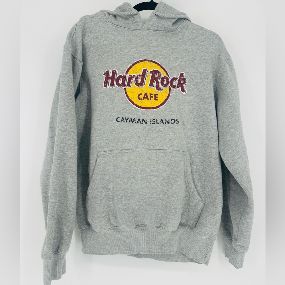 #117- Unisex Hard Rock CafΓ© Hoodedβ Sweatshirt size L but fits like a Medium